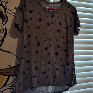 Paw Prints Short Sleeve Tee Size L